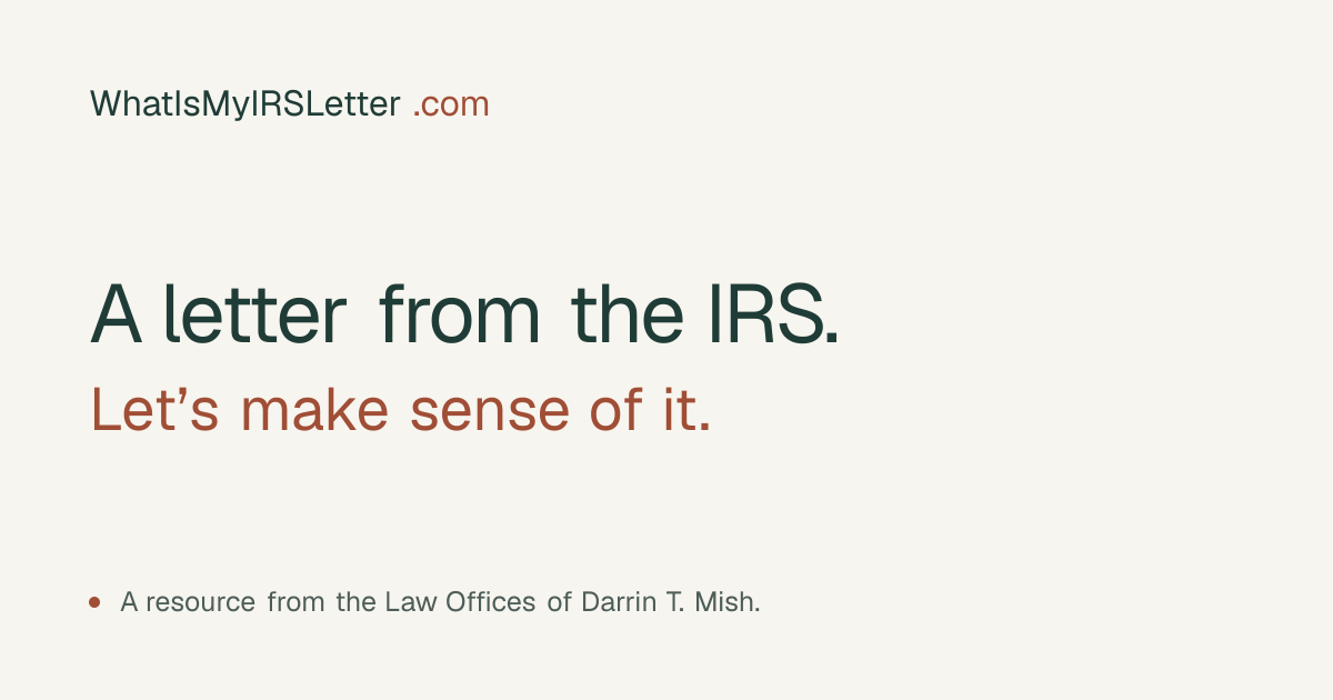 What Is My IRS Letter? | Every IRS Notice & Letter Decoded